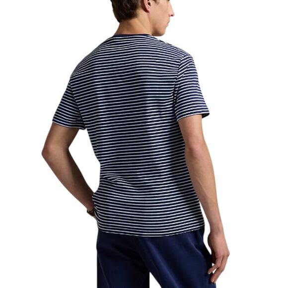 Polo Ralph Lauren Men’s Striped T-Shirt Cotton Crew Custom Slim Fit sz XL Blue - Picture 3 of 11